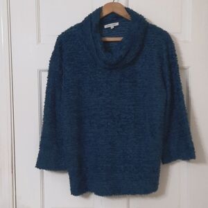 JJOHN MARK BLUE SWEATER BLOUSE SZ M